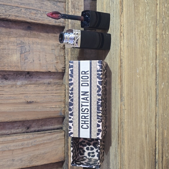 Dior Other - Christian Dior Mitzah Leopard Print Lipstick Case Limited Edition With Lipstick